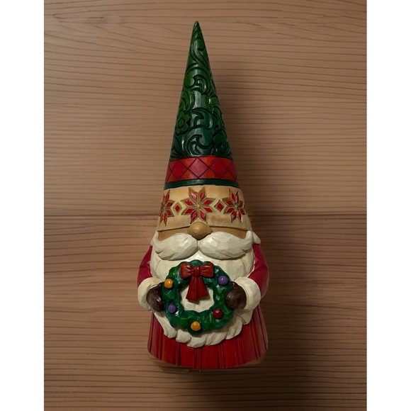 Jim Shore Other - Jim Shore 2021 Christmas Gnome holding Wreath Figurine 6009182 Enesco 7"
